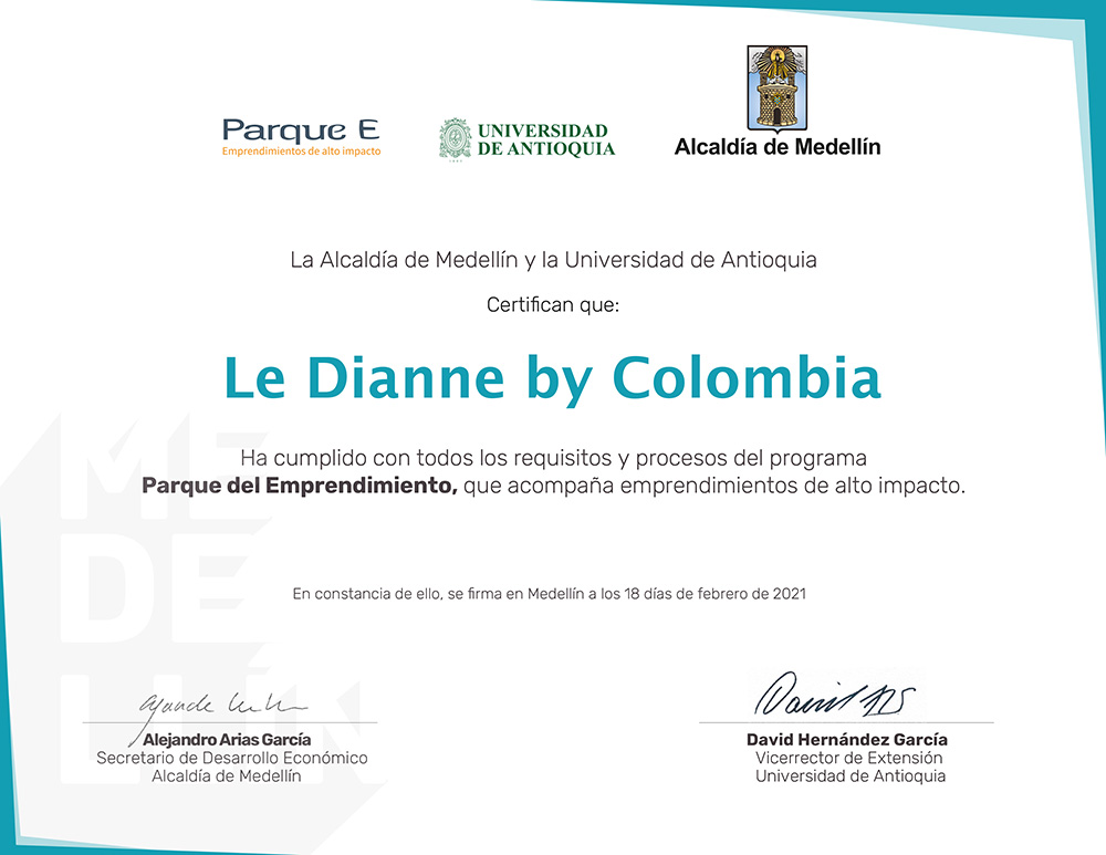 Certificado Parque E-Le Dianne